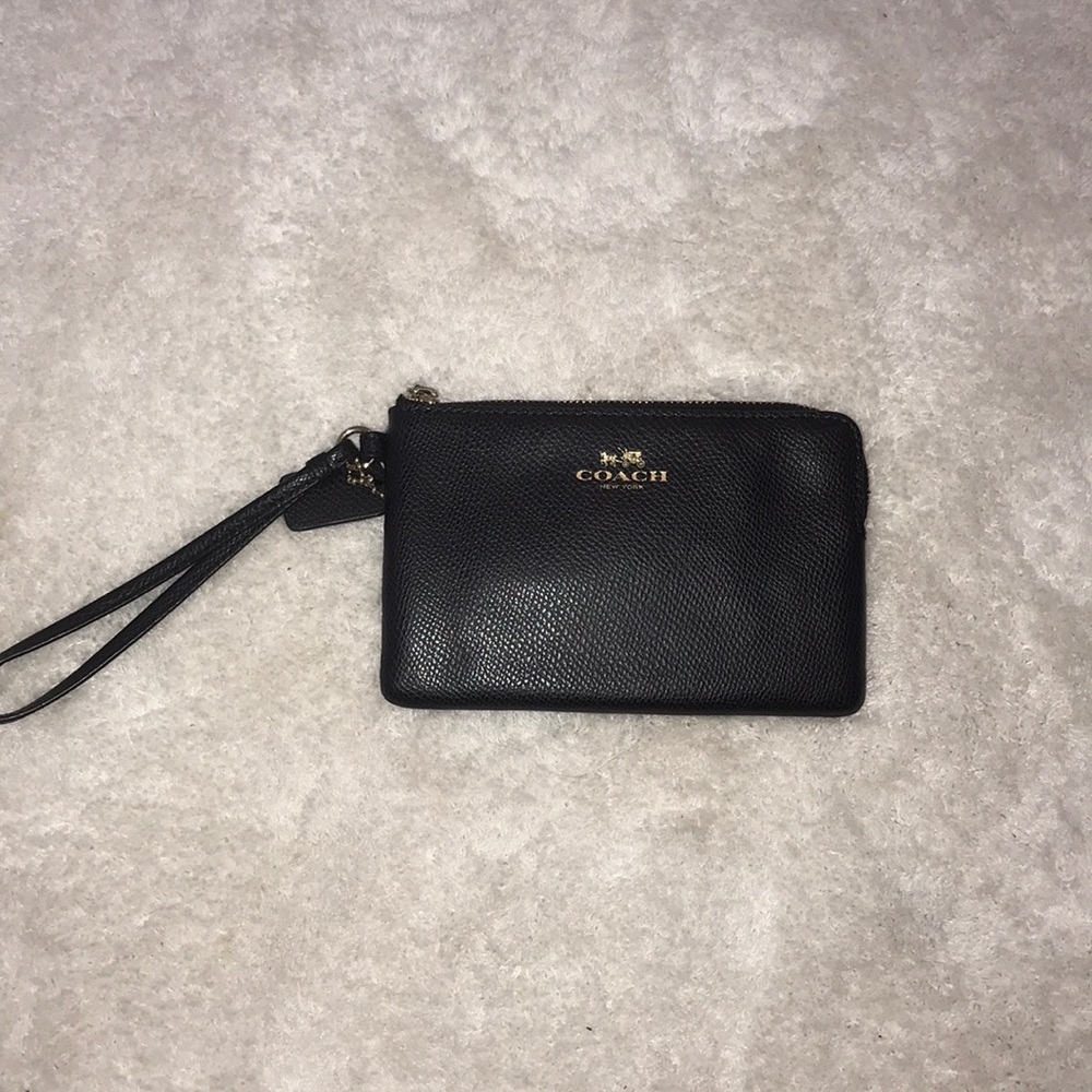 NEVER USED Coach black small wristlet
